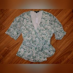 Banana Republic Petite Wrap Blouse Size Small